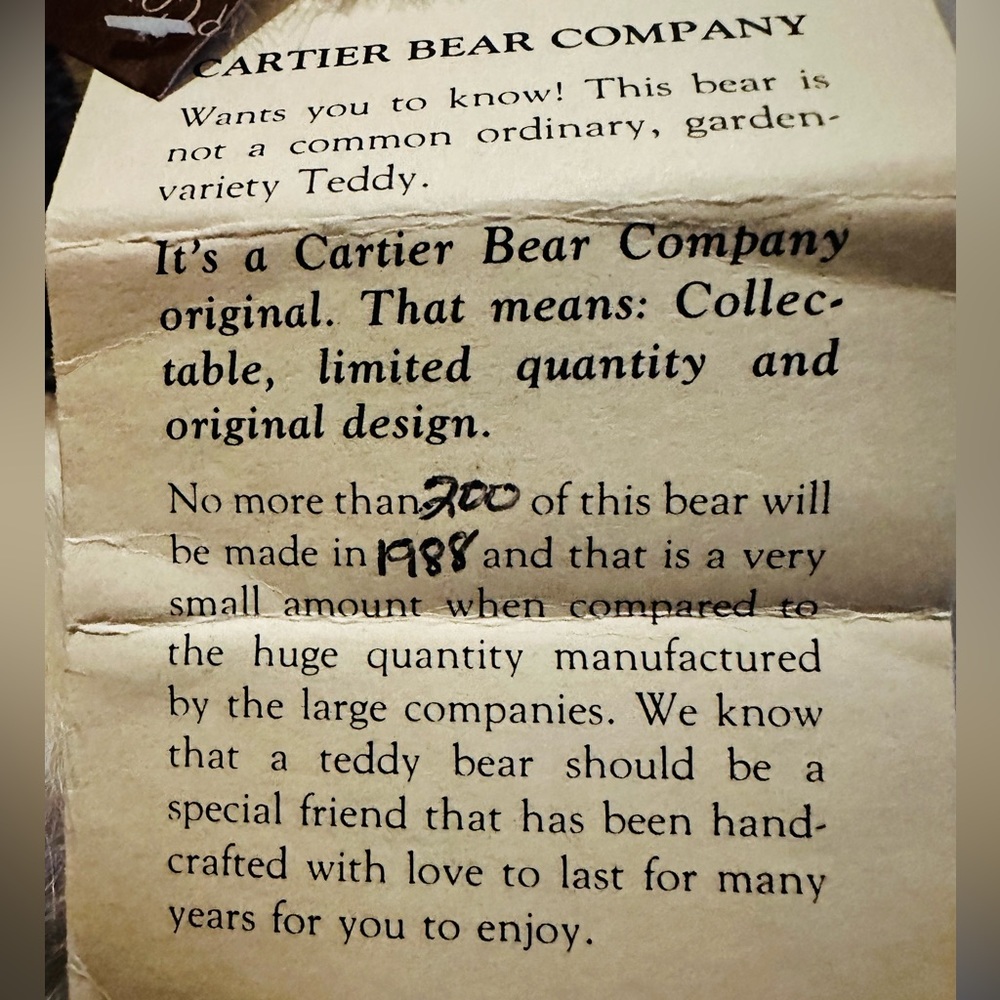 Cartier Bear Co. Nicolette Special Annual Limited Edition Vintage Rare Brand New - Picture 15 of 16